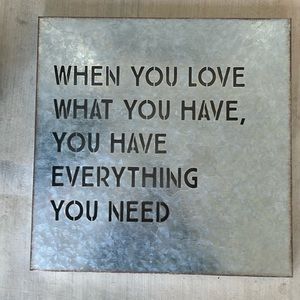 Galvanized metal sign 15 inches x 15 inches